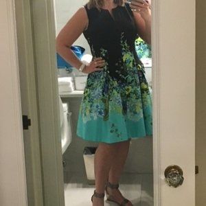 Black/floral Party Dress - size 12